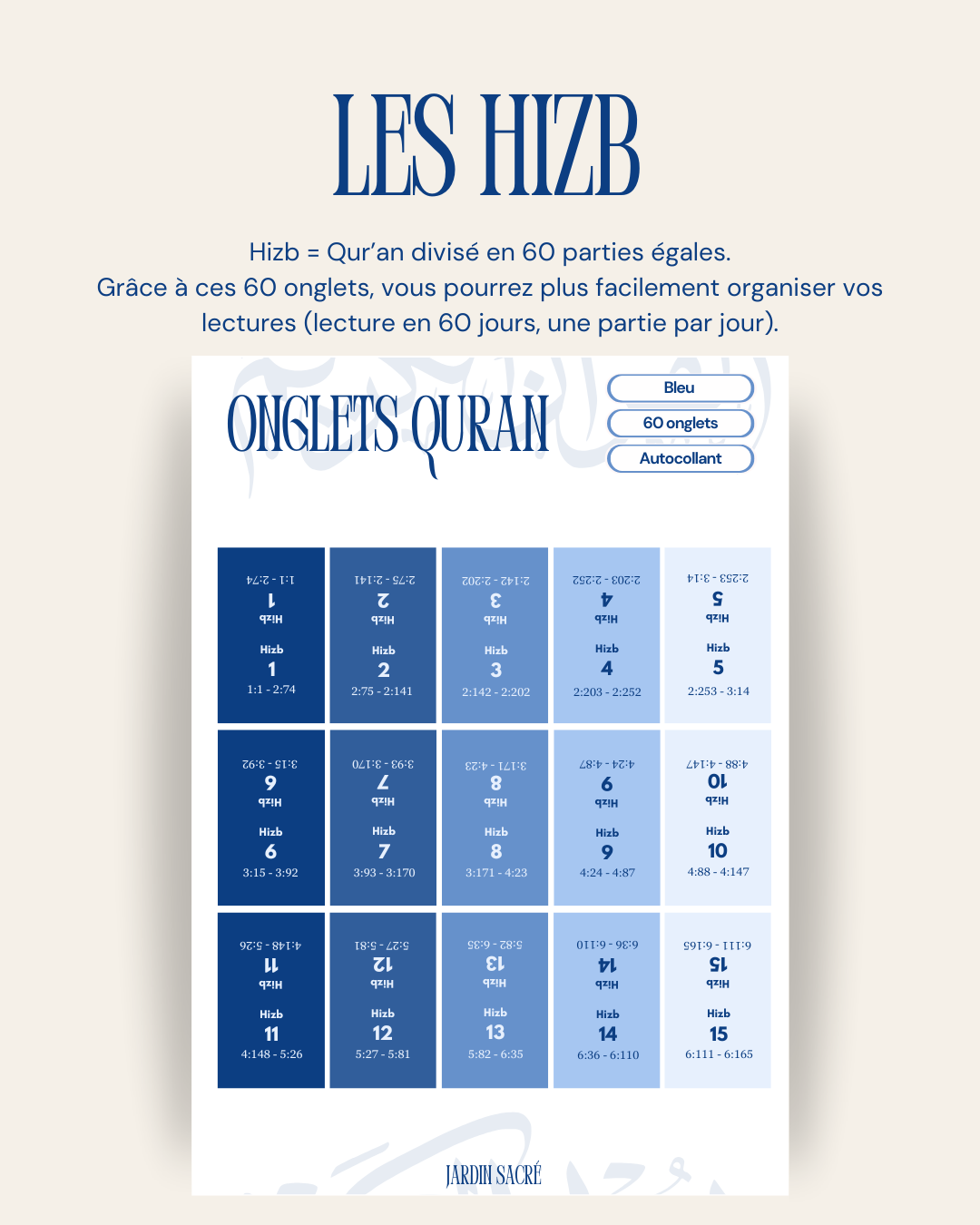 60 onglets hizb
