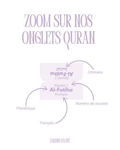 Onglets Coran lila
