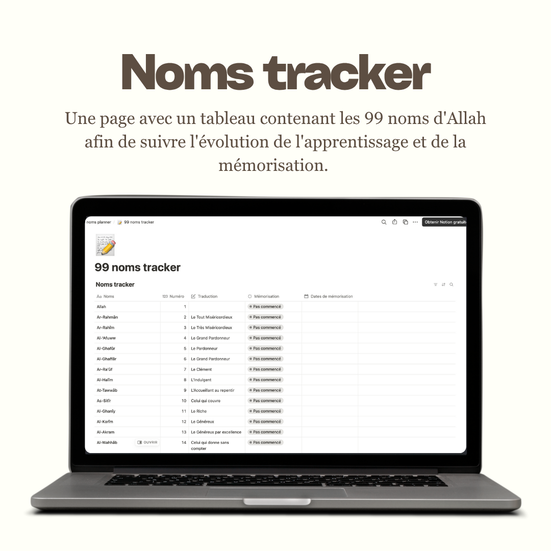 99 noms planner