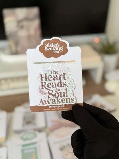 Marque-pages magnétique "The heart reads"