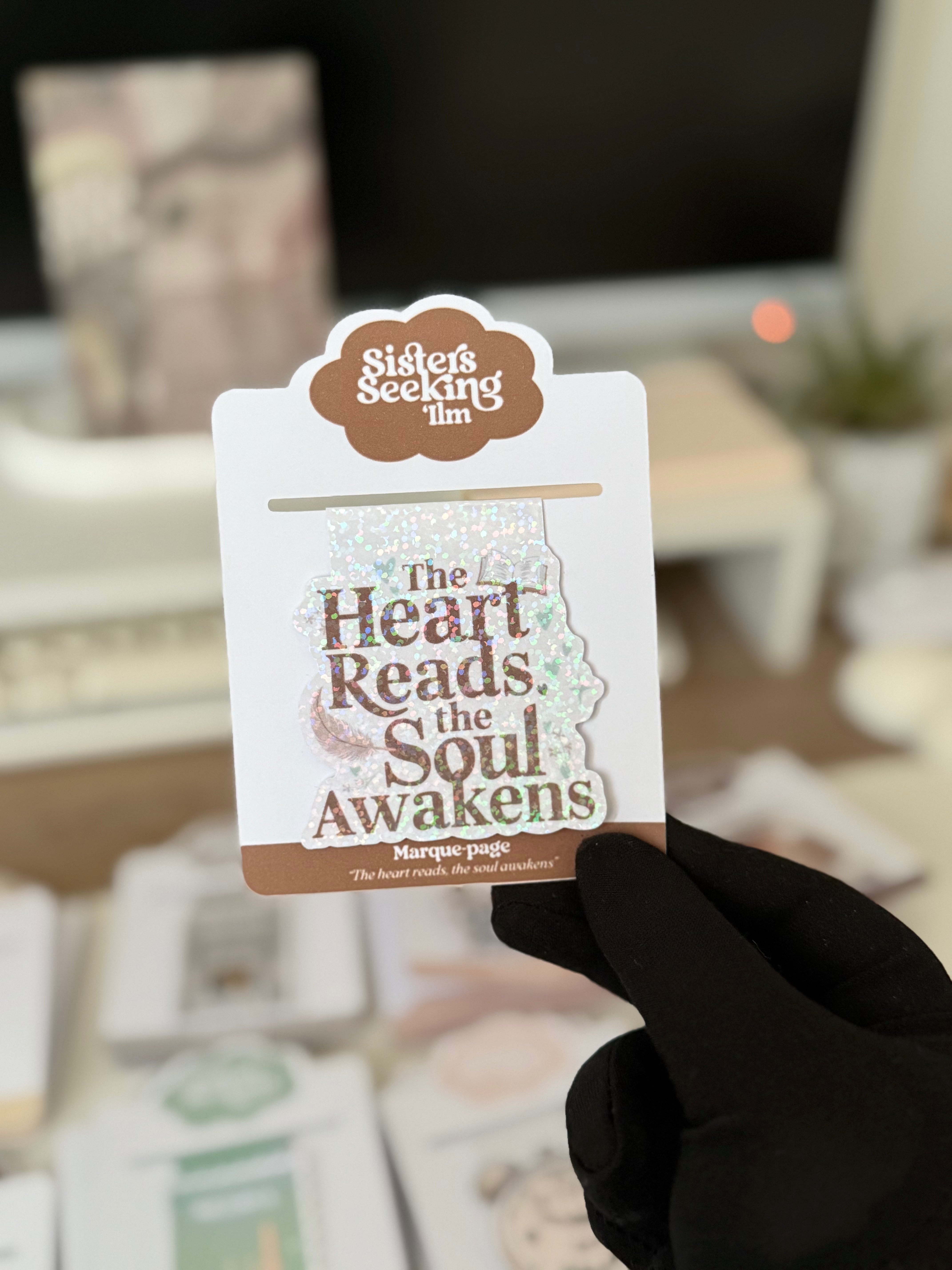 Marque-pages magnétique "The heart reads"